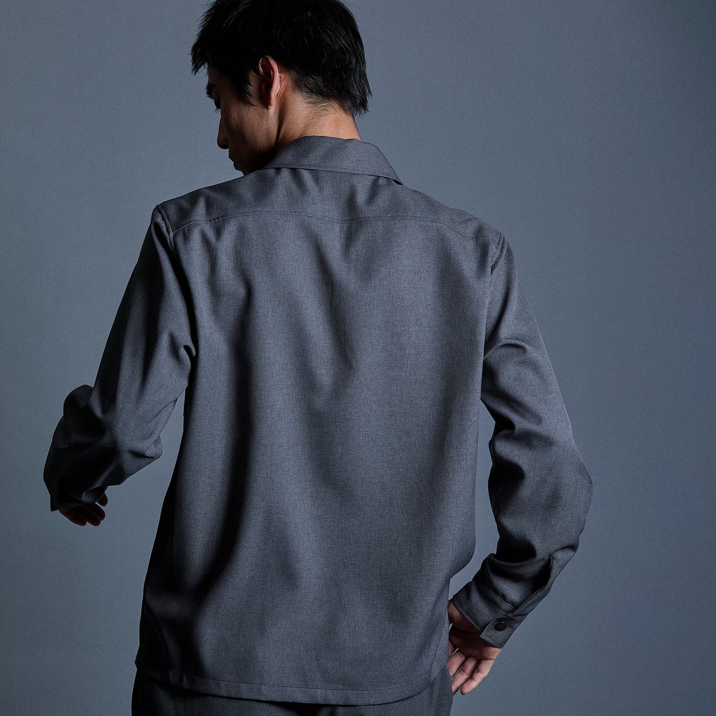 2POCKETS HALF ZIP SHIRT/TWILL STRECH